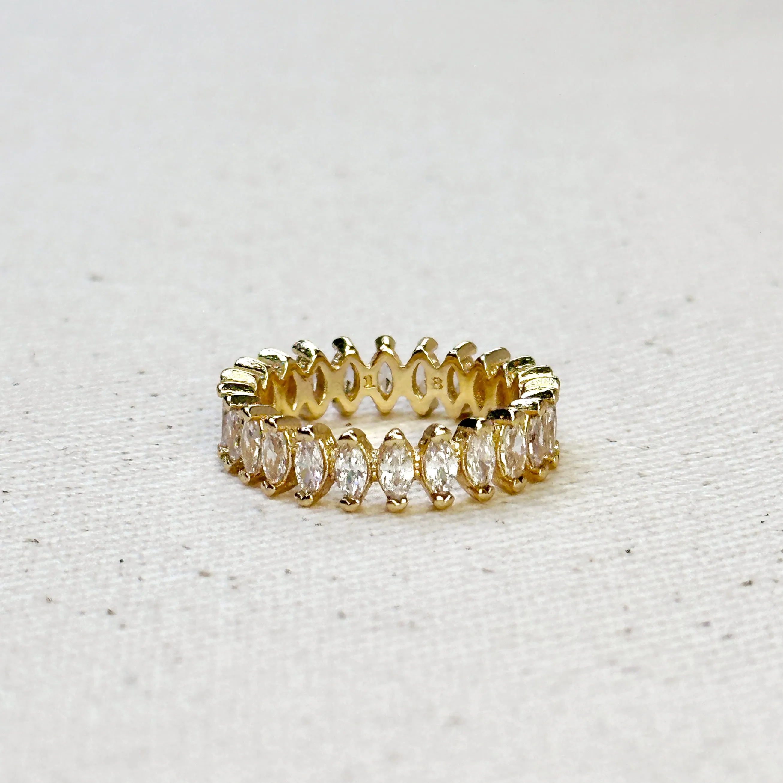 18k Gold Filled Marquise Eternity Band Ring