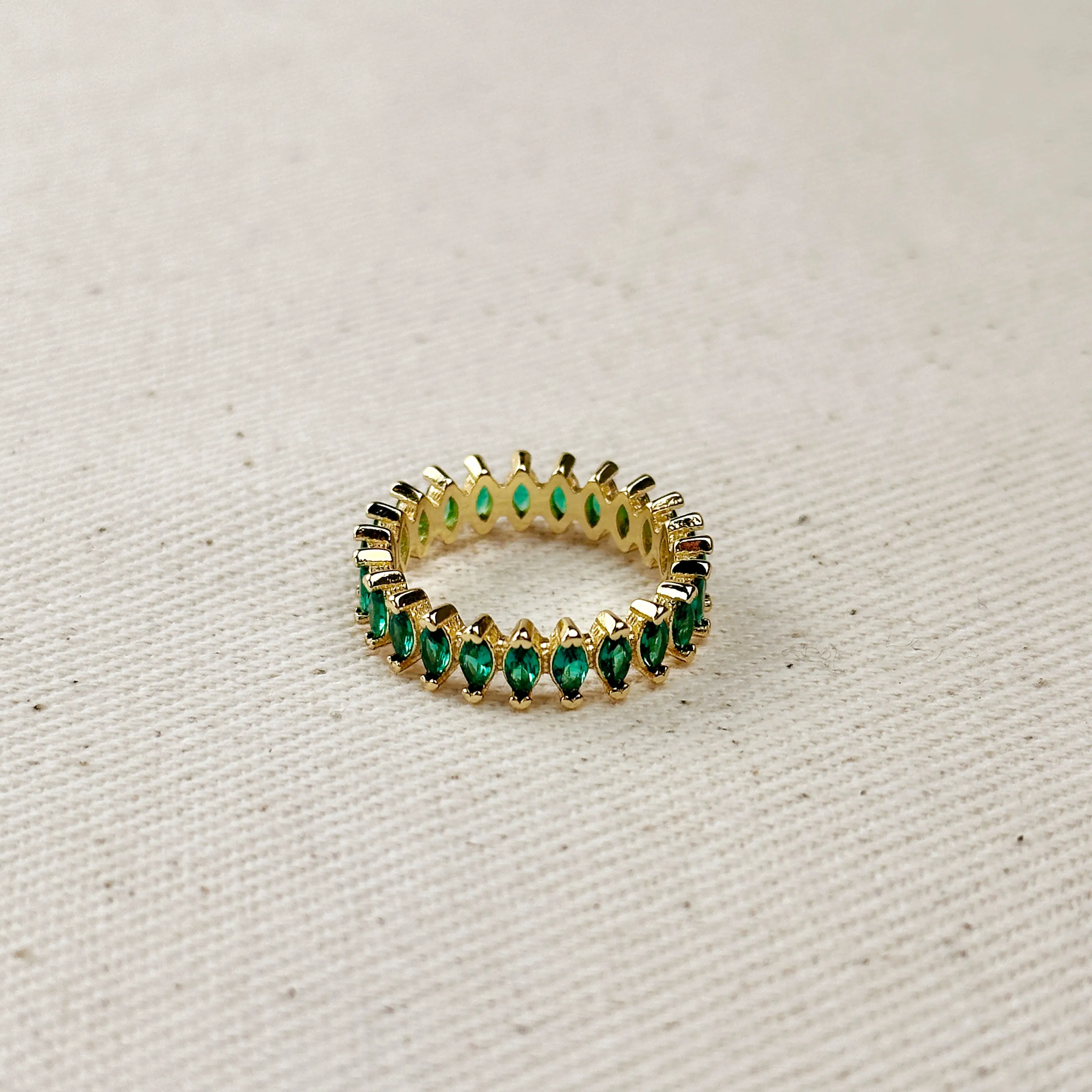 18k Gold Filled Marquise Eternity Band Ring