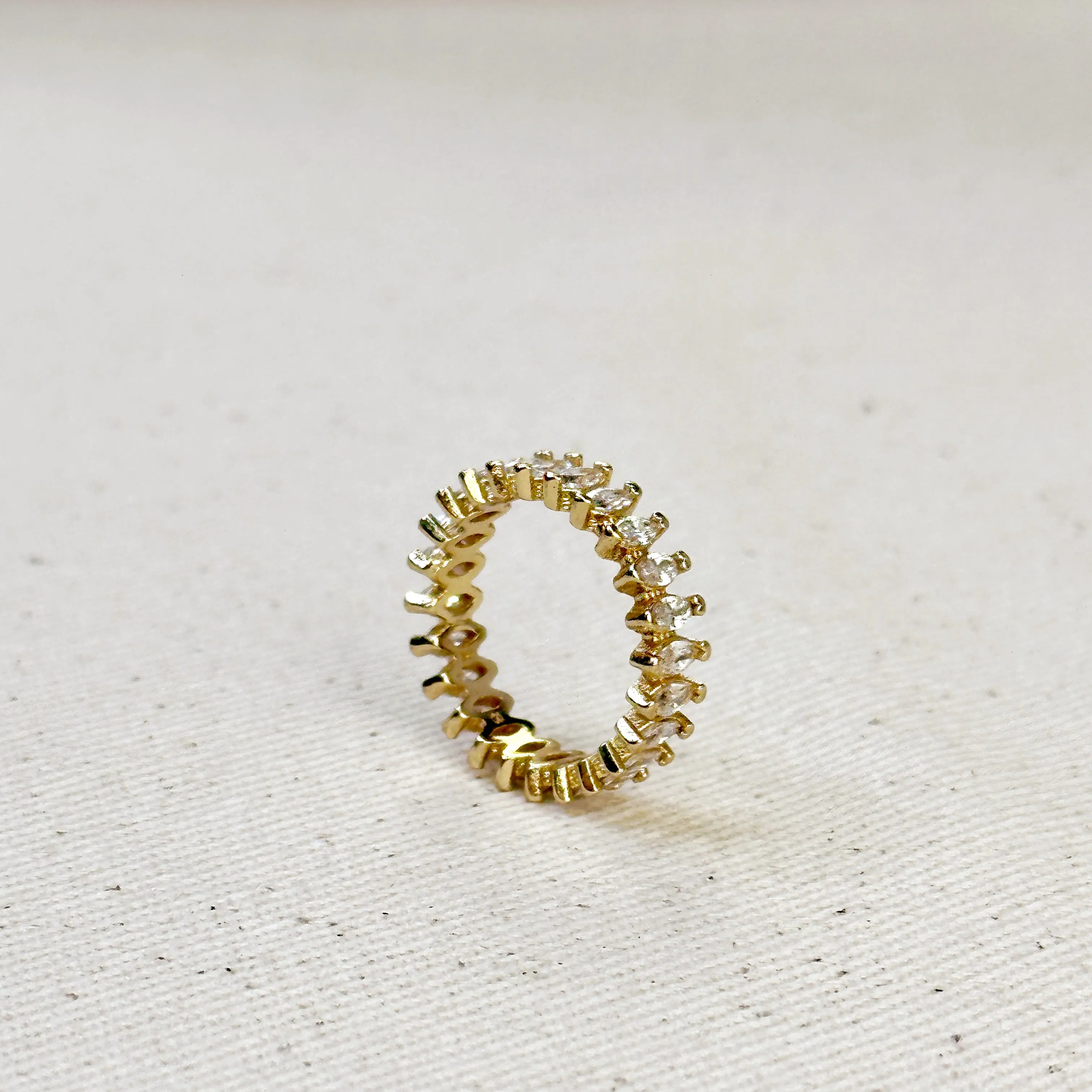 18k Gold Filled Marquise Eternity Band Ring