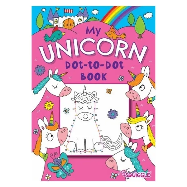 A4 Mermaid/Unicorns Dot-to-Dot Colouring Book - Assorted Magical Challenges Enchanting Colouring High Quality