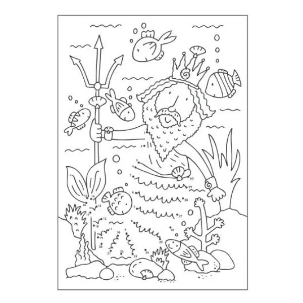 A4 Mermaid/Unicorns Dot-to-Dot Colouring Book - Assorted Magical Challenges Enchanting Colouring High Quality