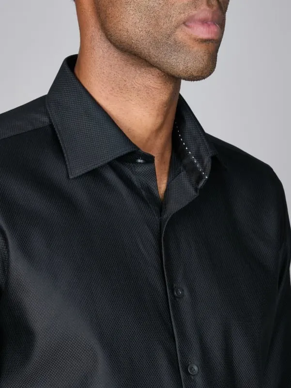 Abelard Bottone Black Evening Slim Fit Shirt