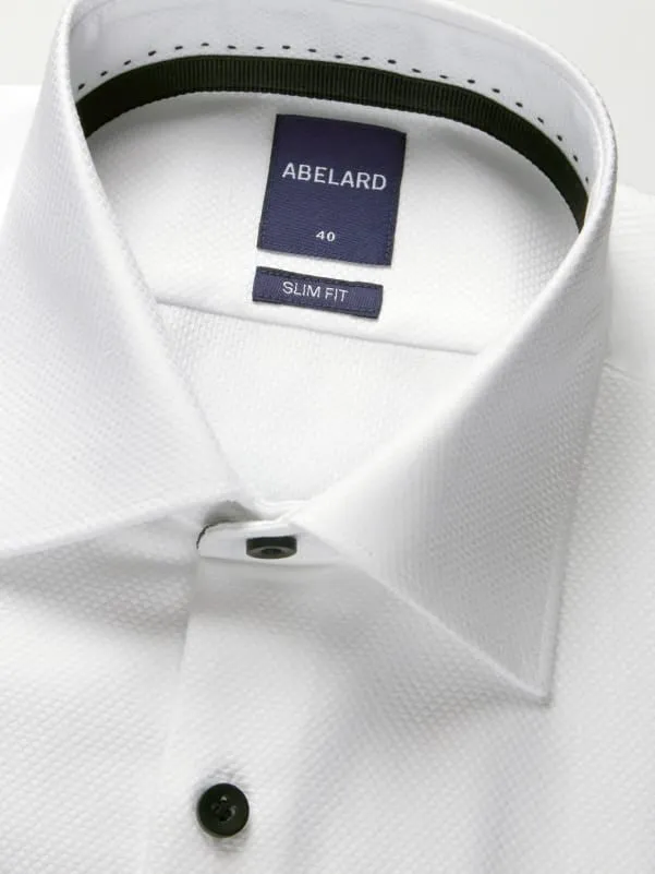 Abelard Bottone White Evening Slim Fit Shirt