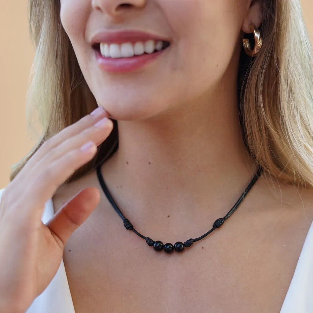 Black Tourmaline Choker - Protective & Elegant