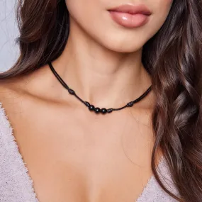 Black Tourmaline Choker - Protective & Elegant