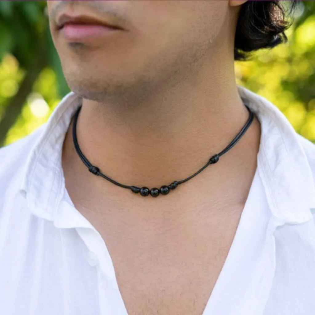 Black Tourmaline Choker - Protective & Elegant