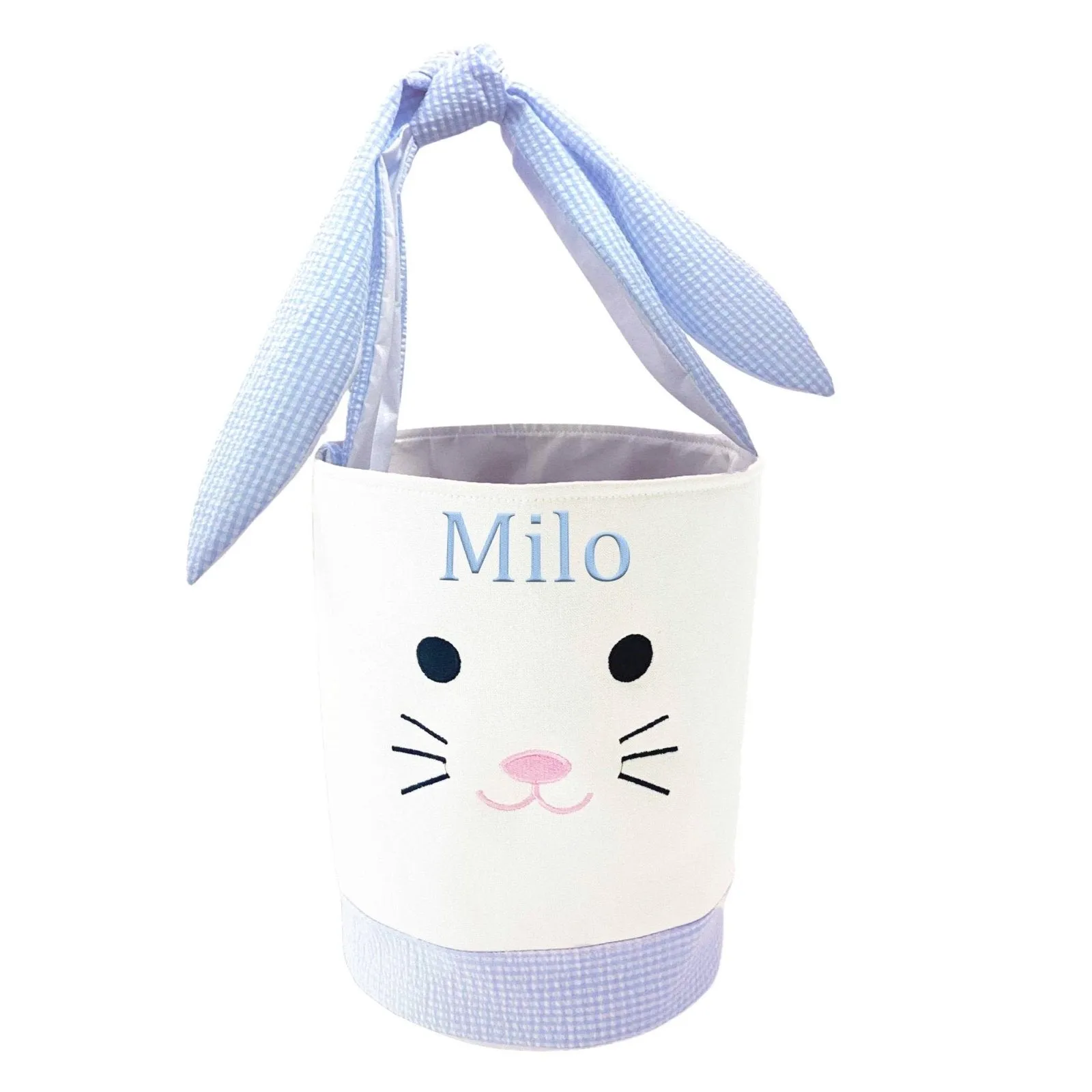 Bunny Seersucker Tie Up Easter Basket - 3 colors