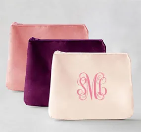 Custom Embroidered Cosmetic Bag with Monogram