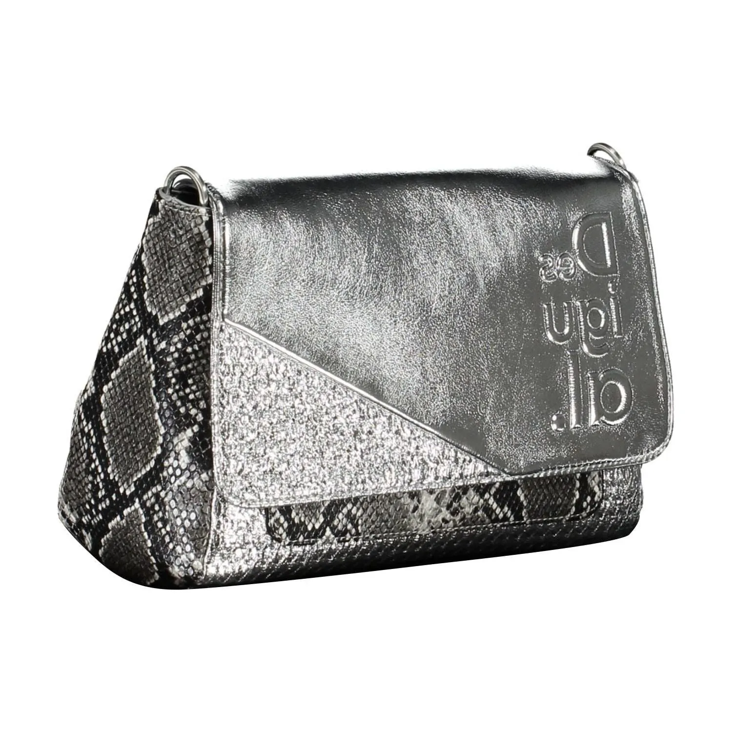 Desigual Silver Polyethylene Women Handbag