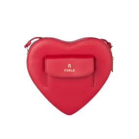 Furla Camelia Heart Mini Crossbody - Red