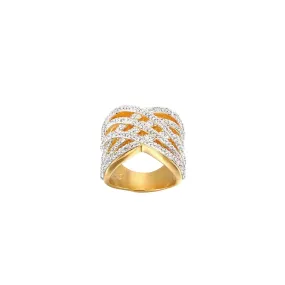 Joy Waterproof Statement CZ Ring 18K Gold Plating