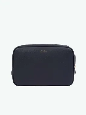 Leather Tech Accessories Pouch Navy