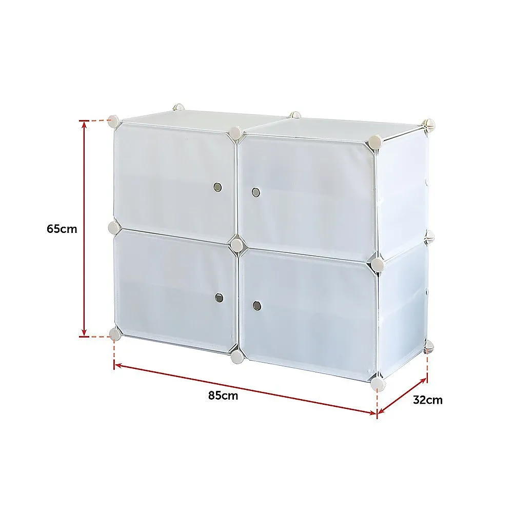 Modular White DIY Shoe Cabinet Rack Storage Organizer Stand