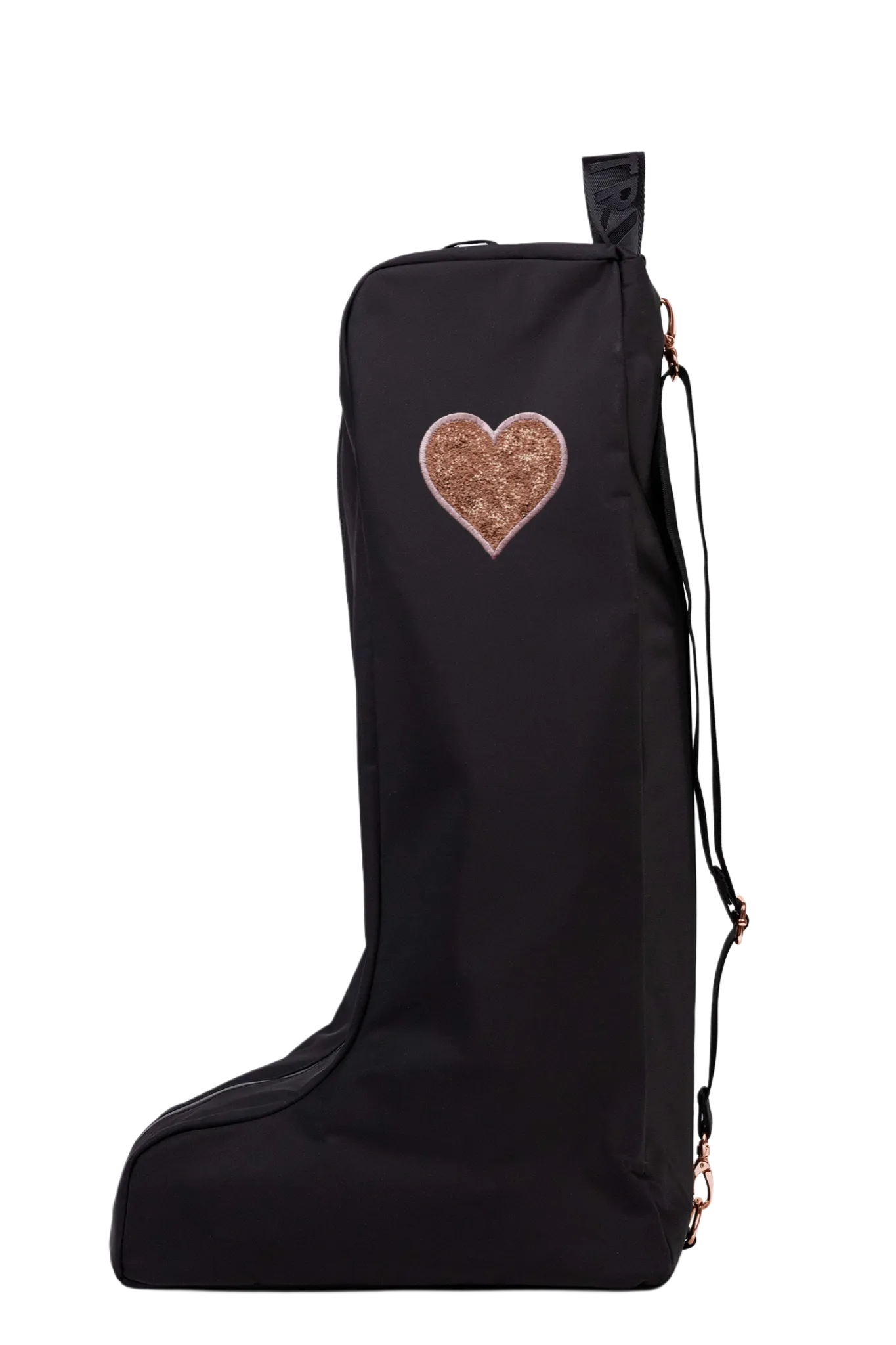 Novelty Boot Bag - Black/Rose Gold