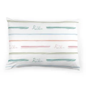 Personalized  Pillow Case | Rainbow Stripes