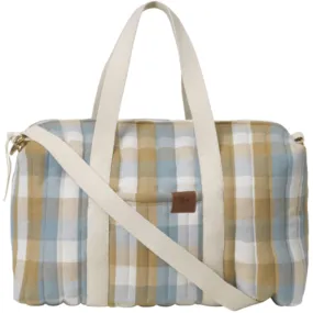 Quilted Gym Bag - Cottage Blue Checks