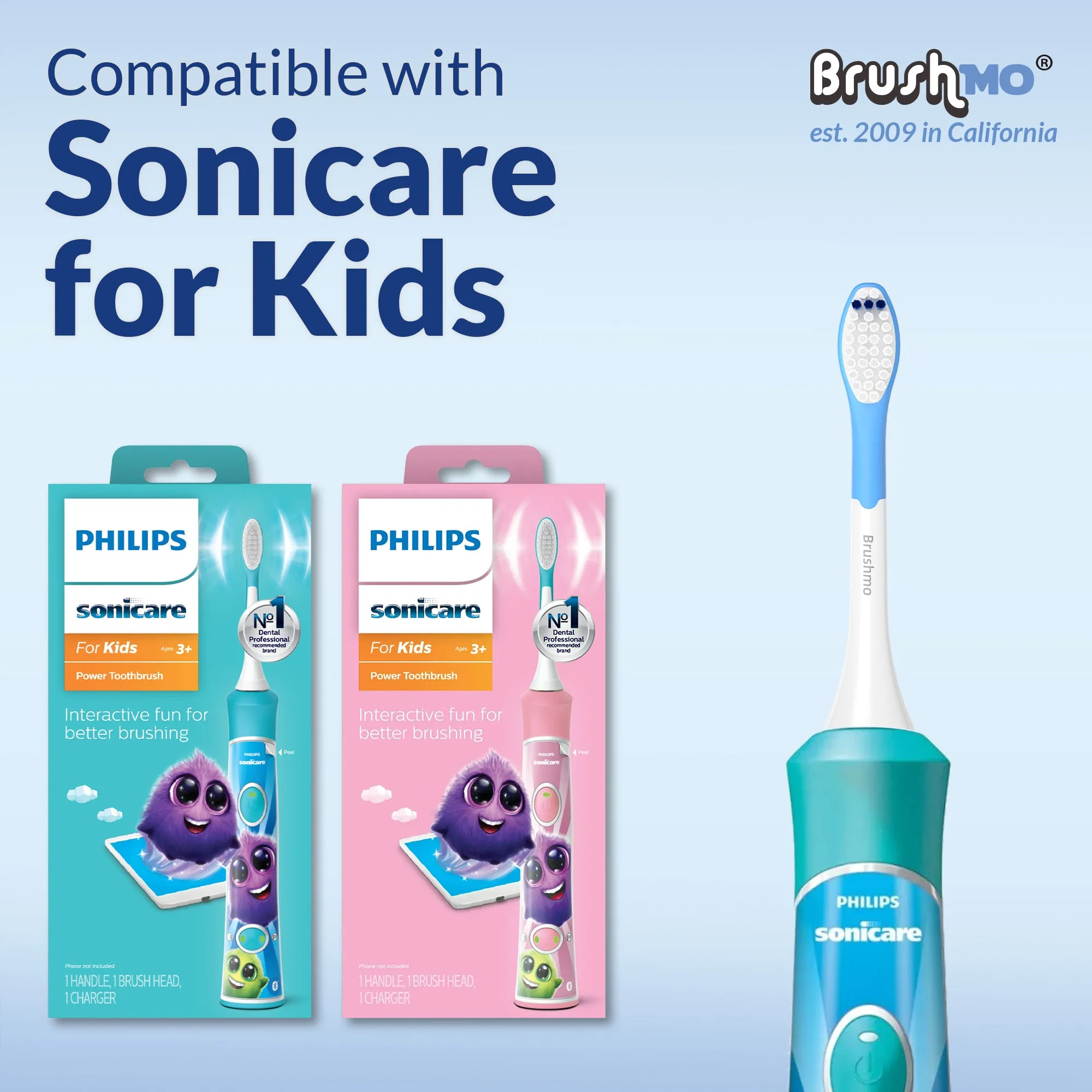 Replacement Toothbrush Heads Compatible for Sonicare for Kids HX6043, 8 Pack Standard