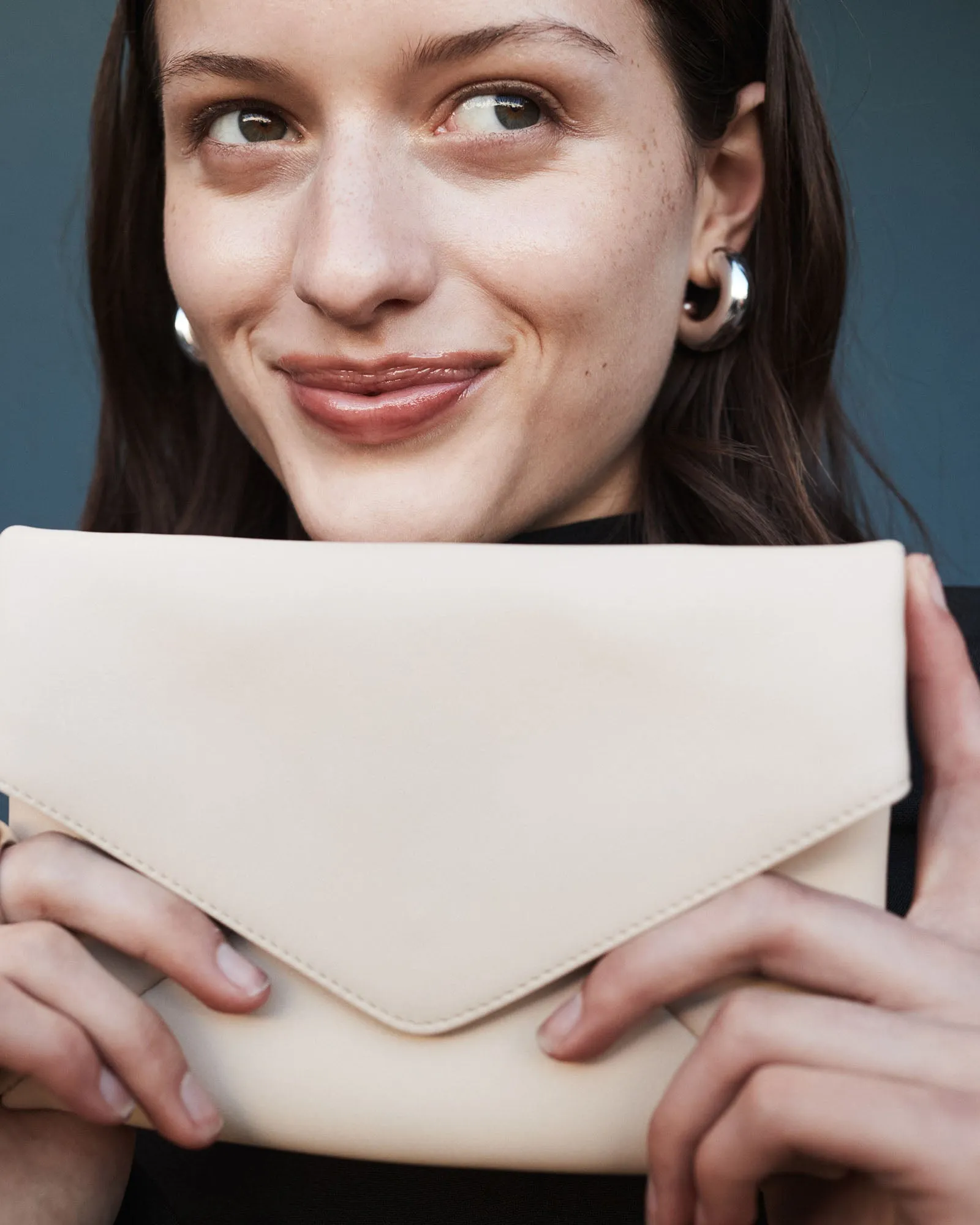 Stella Envelope Clutch: Oat