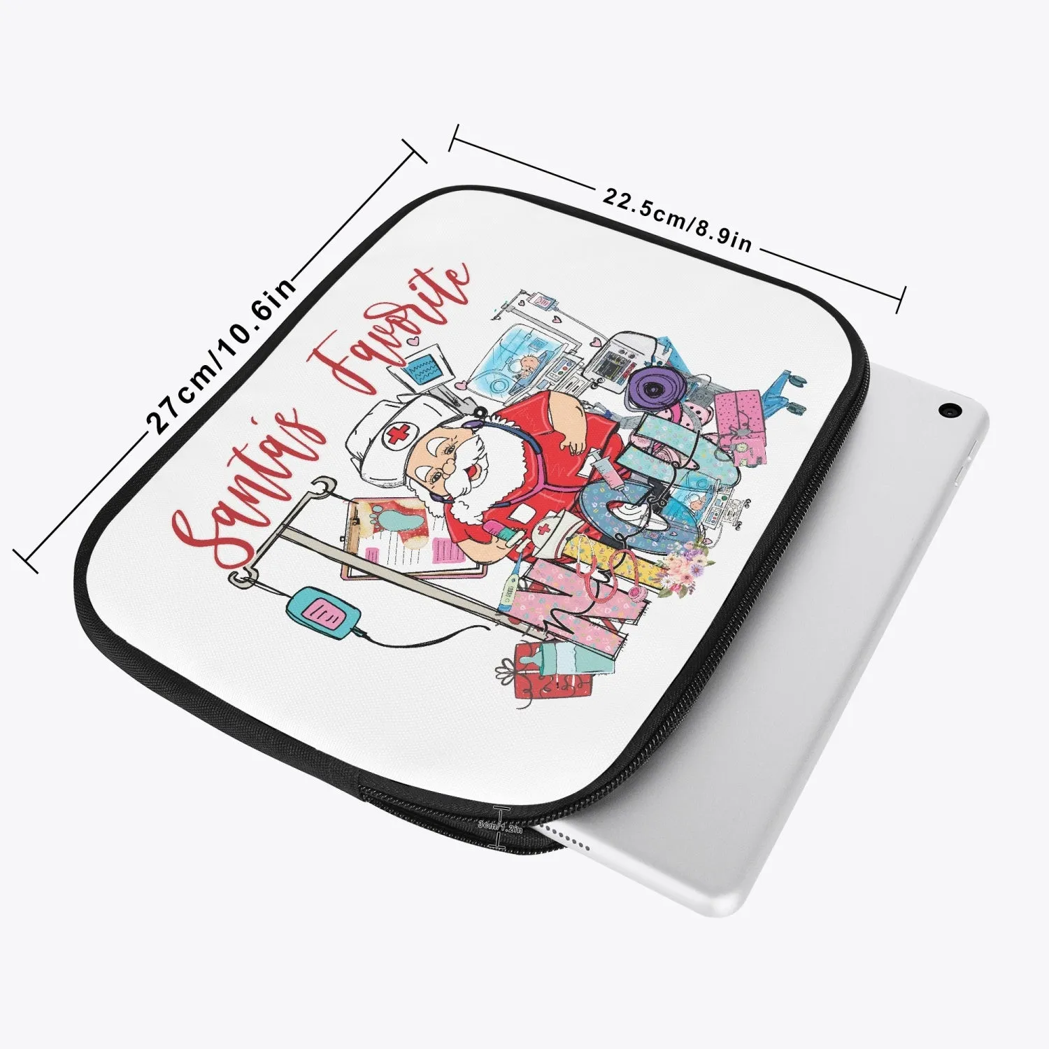 Tablet Sleeve - Santa's Favorite NICU Nurse, awd-541